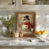 kitchen-frame-on-counter-with-lemons Vintage Snowman Printable Wall Art