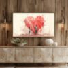 Romantic Couple Heart Mural TV Art