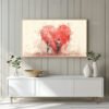Romantic Couple Heart Mural TV Art